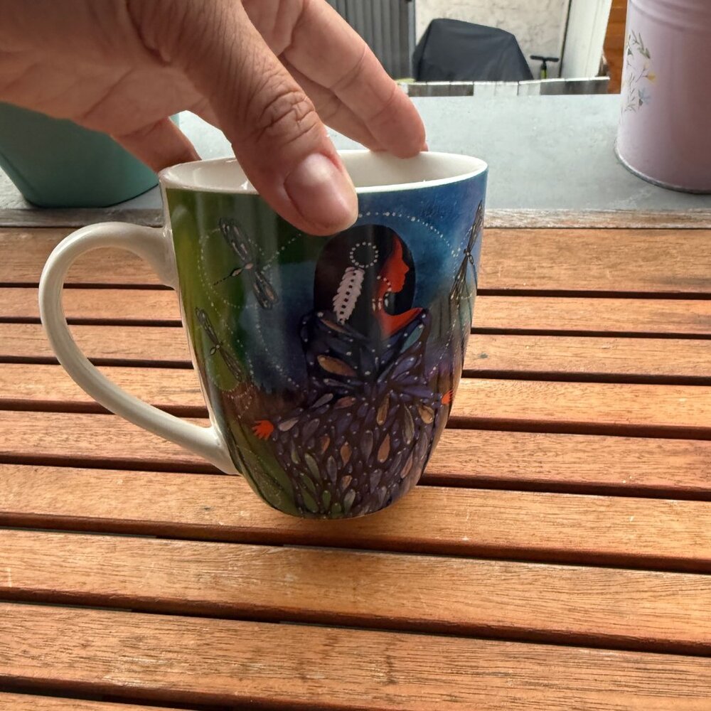 Indigenous Collection Betty Albert Transformation II Mug 16 Oz Cree Art Wabimegu - Picture 5 of 7